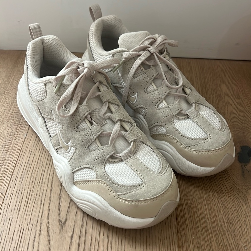 Nike beige and white sneakers size 7.5
